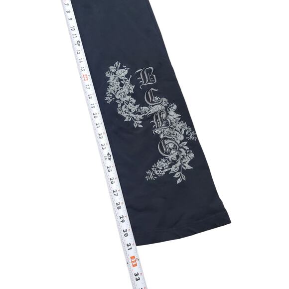 BCBGMaxazria Two Piece Black Embroidered Track Set - Size Medium - Picture 7 of 10